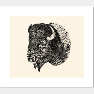 American bison Posters and Art